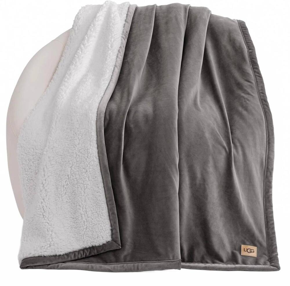 NEW UGG bliss throw in charcoal grey